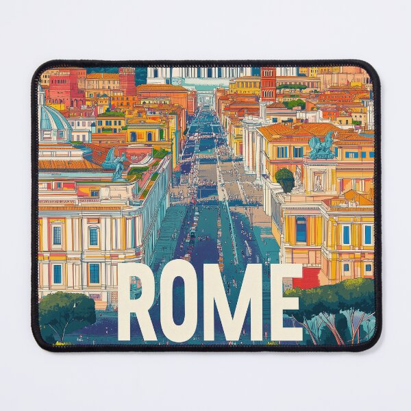 Item preview, Stunning Rome Cityscape Art Print – Vintage-Inspired Italian Decor designed and sold by nomiraclehere.