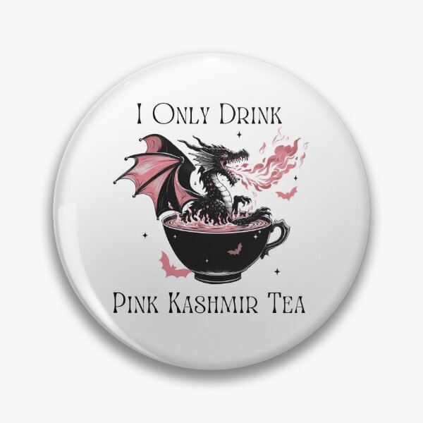 Item preview, I Only Drink Pink Kashmir Tea - Black Dragon in Teacup designed and sold by WigOutlet.