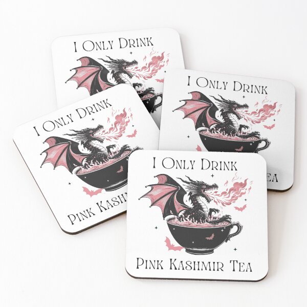 Item preview, I Only Drink Pink Kashmir Tea - Black Dragon in Teacup designed and sold by WigOutlet.