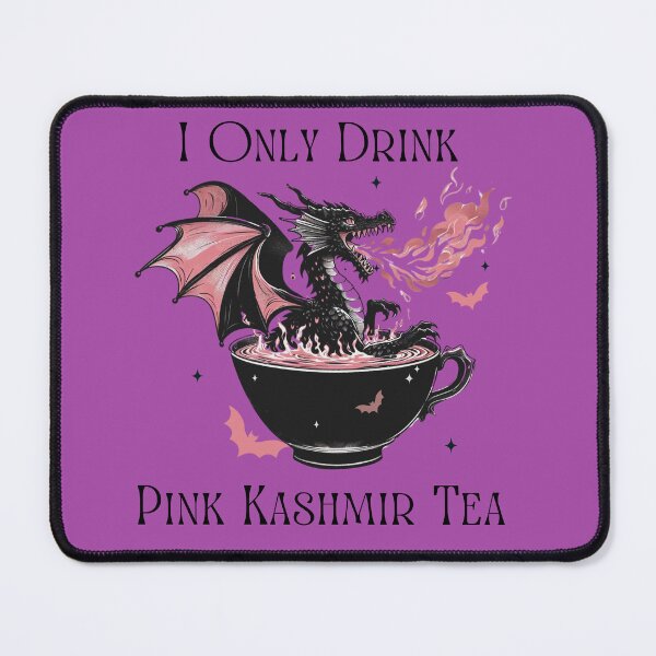 Item preview, I Only Drink Pink Kashmir Tea - Black Dragon in Teacup designed and sold by WigOutlet.