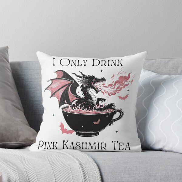 Item preview, I Only Drink Pink Kashmir Tea - Black Dragon in Teacup designed and sold by WigOutlet.