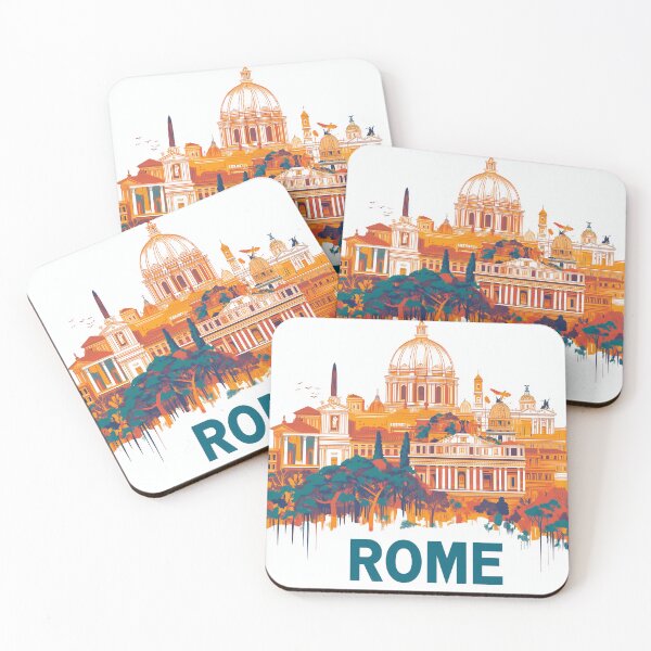 Item preview, Stunning Rome Cityscape Art Print – Vintage-Inspired Italian Decor designed and sold by nomiraclehere.