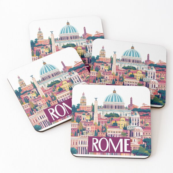 Item preview, Stunning Rome Cityscape Art Print – Vintage-Inspired Italian Decor designed and sold by nomiraclehere.