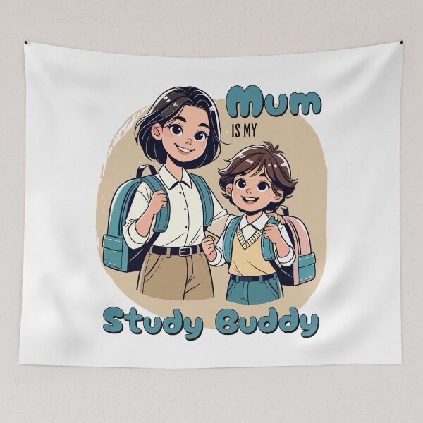 Item preview, Back to School - Mum is My Study Buddy designed and sold by QuirkPrint.