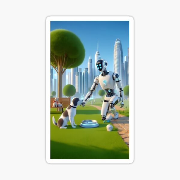 Item preview, Robot and dog. designed and sold by MarcArt13.