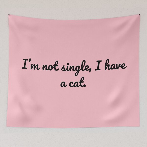 Item preview, "I’m Not Single, I Have a Cat" – Funny Cat Lover T-Shirt designed and sold by vechone.