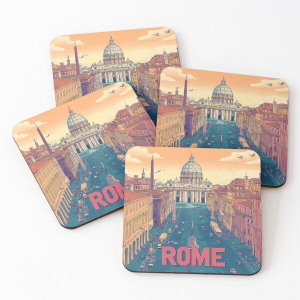Item preview, Stunning Rome Cityscape Art Print – Vintage-Inspired Italian Decor designed and sold by nomiraclehere.