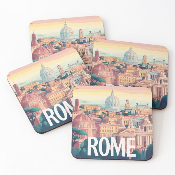 Item preview, Stunning Rome Cityscape Art Print – Vintage-Inspired Italian Decor designed and sold by nomiraclehere.