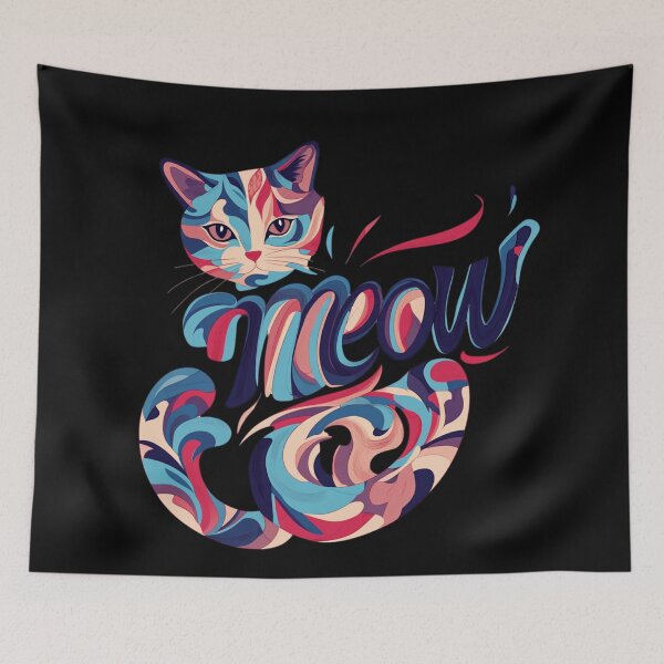 Item preview, Groovy Cat Meow designed and sold by WitsandWonders.