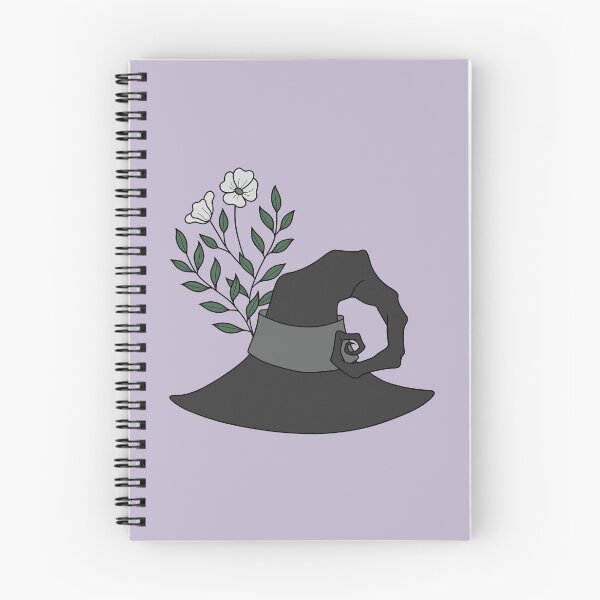 Item preview, Cute, Curly Gray Witch Hat with Flowers designed and sold by DappledMoon.