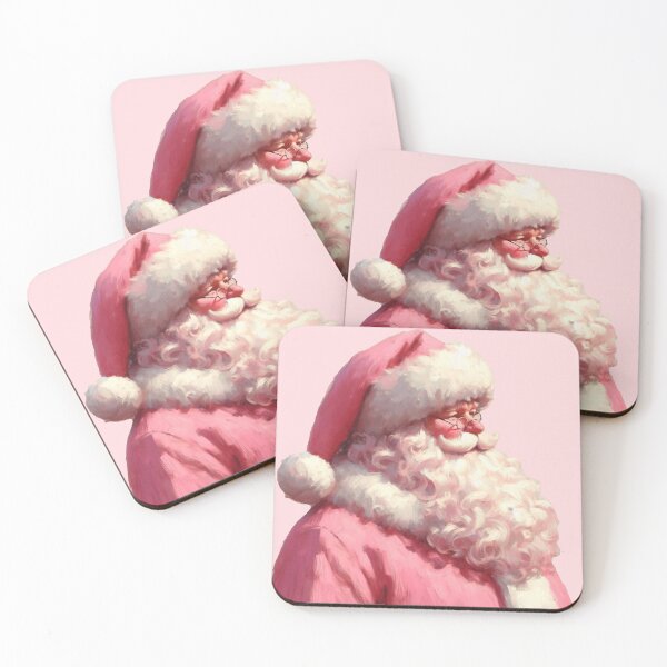 Item preview, Pink Santa Claus Girly Christmas Painting designed and sold by Creative Brat Design Studio.