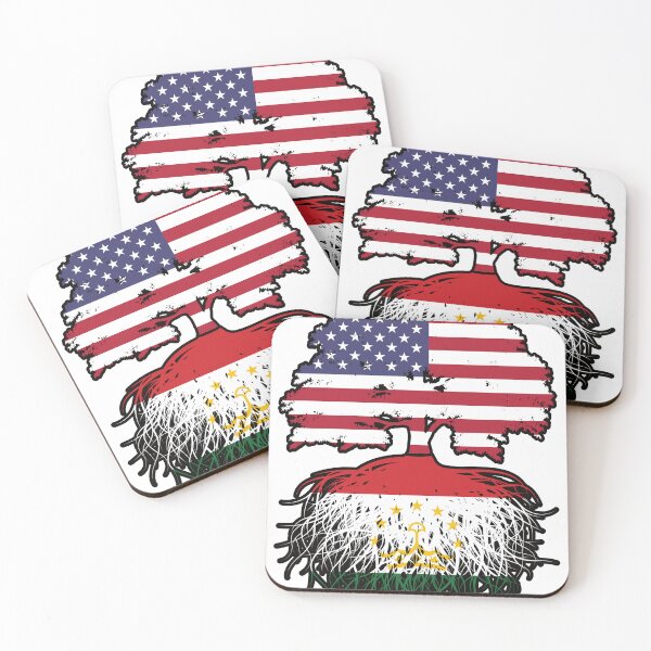 Item preview, Tajikistan Tajikistani American USA Tree Roots Flag designed and sold by FlagX.