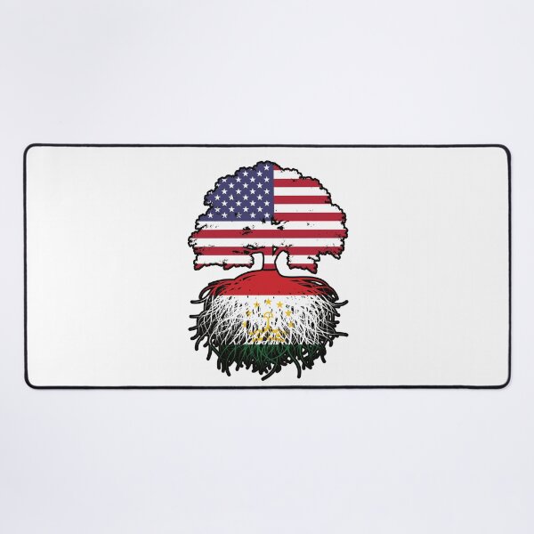 Item preview, Tajikistan Tajikistani American USA Tree Roots Flag designed and sold by FlagX.