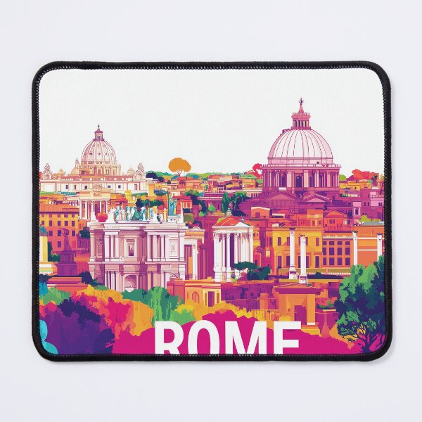 Item preview, Stunning Rome Cityscape Art Print – Vintage-Inspired Italian Decor designed and sold by nomiraclehere.