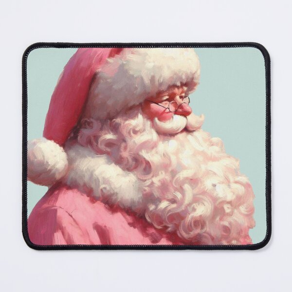 Item preview, Pink Santa Claus Vintage Christmas Painting designed and sold by Creative Brat Design Studio.