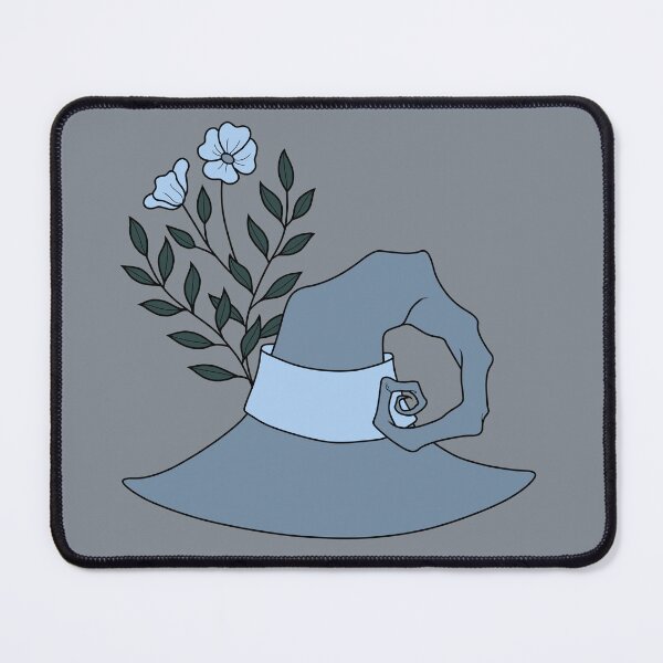 Item preview, Cute, Curly Blue Witch Hat with Flowers designed and sold by DappledMoon.