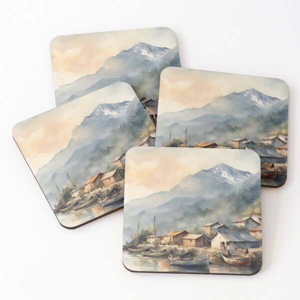 Item preview, Vintage Watercolor Landscape in soft, Cinematic Lighting  designed and sold by lisa-diver.
