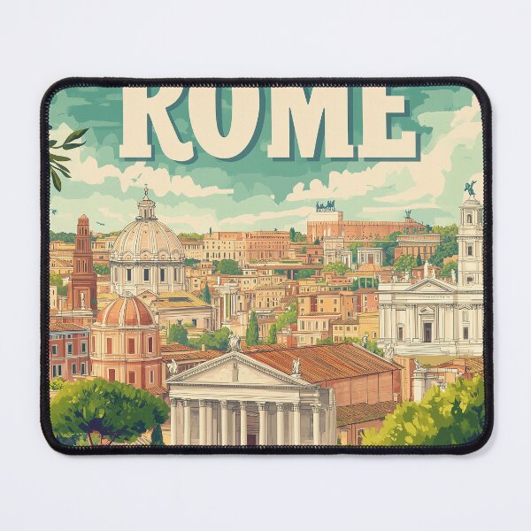 Item preview, Stunning Rome Cityscape Art Print – Vintage-Inspired Italian Decor designed and sold by nomiraclehere.