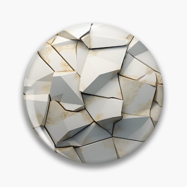 Item preview, Geometric - Cracks White designed and sold by KootenayDesigns.