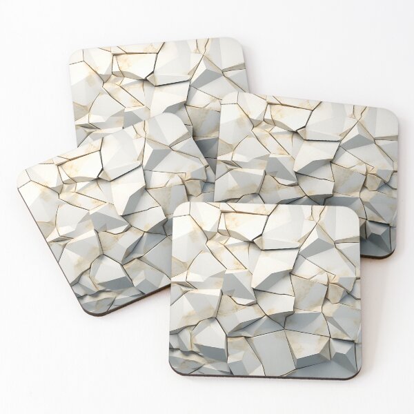 Item preview, Geometric - Cracks White designed and sold by KootenayDesigns.