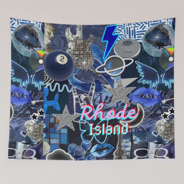 Item preview, Rhode Island COLLAGE designed and sold by dormsanddoodles.