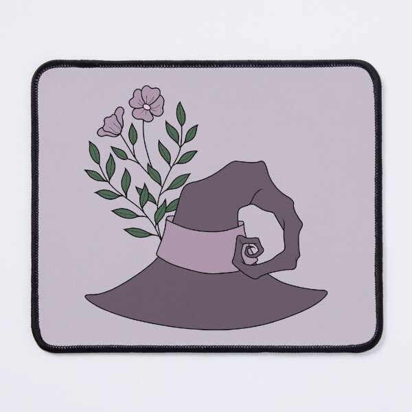 Item preview, Cute, Curly Purple Witch Hat with Flowers designed and sold by DappledMoon.