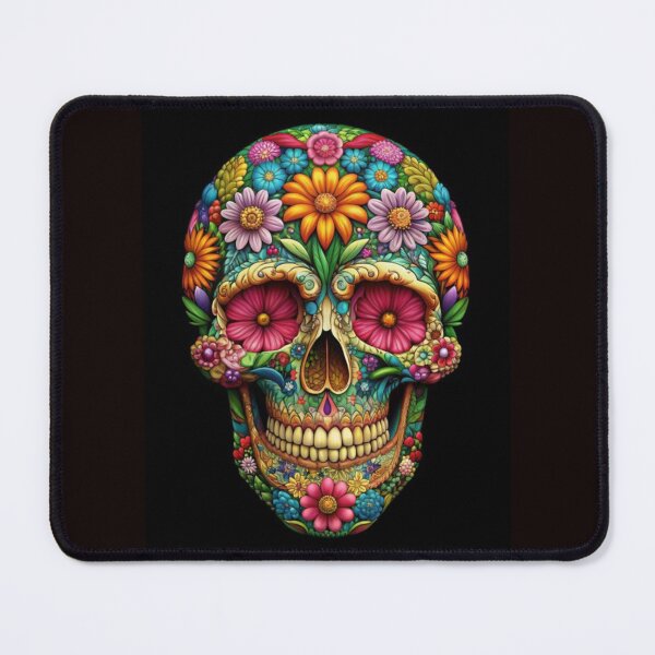 Item preview, sugar skull with flowers #2 designed and sold by davidbjones254.