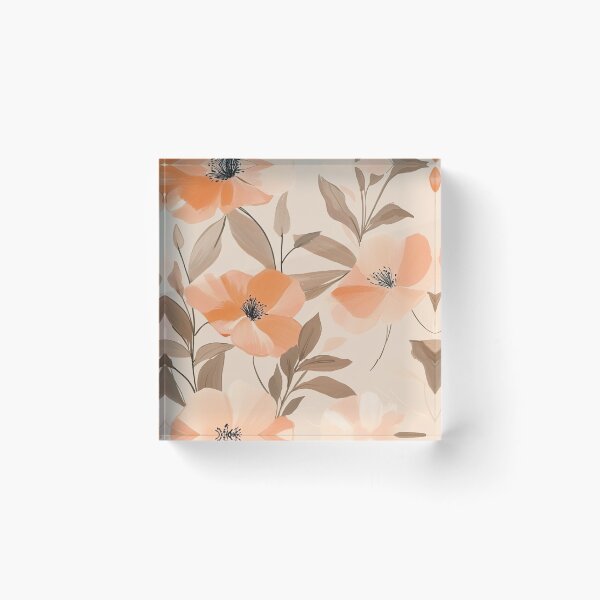 Item preview, Orange Charming Flower Seemless designed and sold by NQArtDesign.