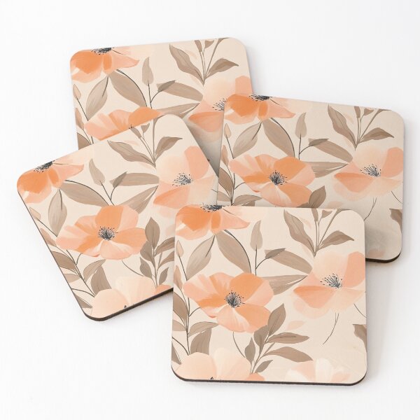 Item preview, Orange Charming Flower Seemless designed and sold by NQArtDesign.