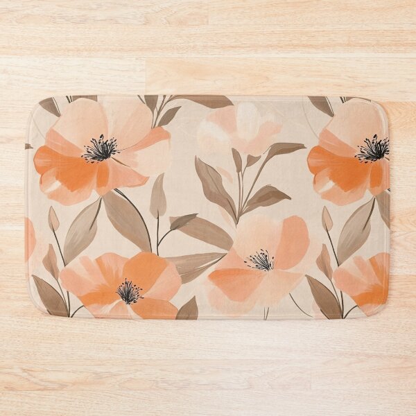 Item preview, Orange Charming Flower Seemless designed and sold by NQArtDesign.