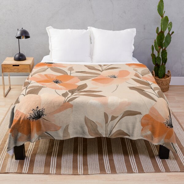 Item preview, Orange Charming Flower Seemless designed and sold by NQArtDesign.