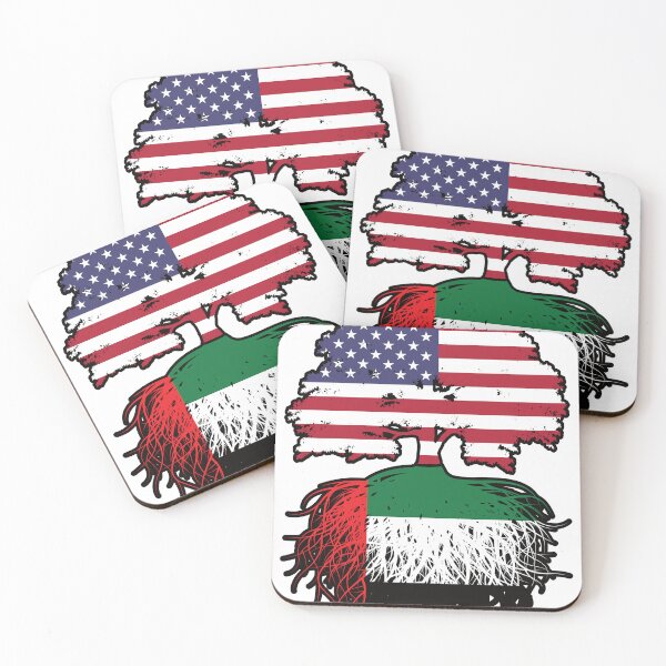 Item preview, United Arab Emirates Emirati American USA Tree Roots Flag designed and sold by FlagX.