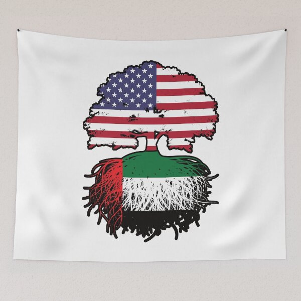 Item preview, United Arab Emirates Emirati American USA Tree Roots Flag designed and sold by FlagX.