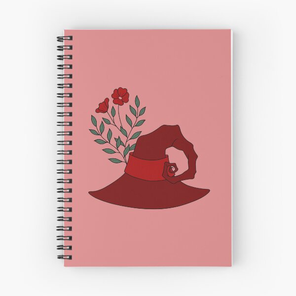Item preview, Cute, Curly Red Witch Hat with Flowers designed and sold by DappledMoon.