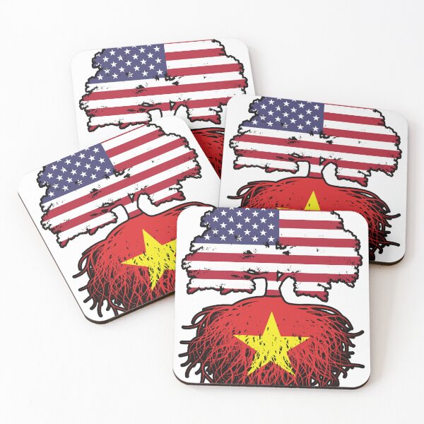 Item preview, Vietnam Vietnamese American USA Tree Roots Flag designed and sold by FlagX.