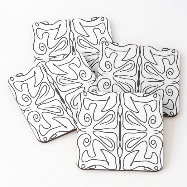 Item preview, Black and White sketch, simple symmetrical pattern designed and sold by Stefrait-7.