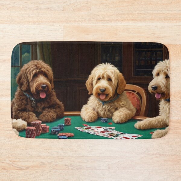 Artikelvorschau, Hunde spielen Poker Labradoodle Labradoodles Hund Kartenspiel Karten entworfen und verkauft von Draculaura2009.