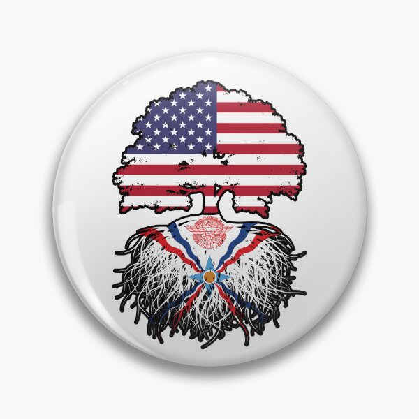 Item preview, Assyria Assyrian American USA Tree Roots Flag designed and sold by FlagX.