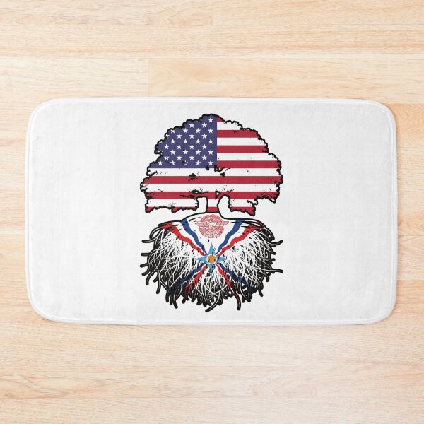 Item preview, Assyria Assyrian American USA Tree Roots Flag designed and sold by FlagX.