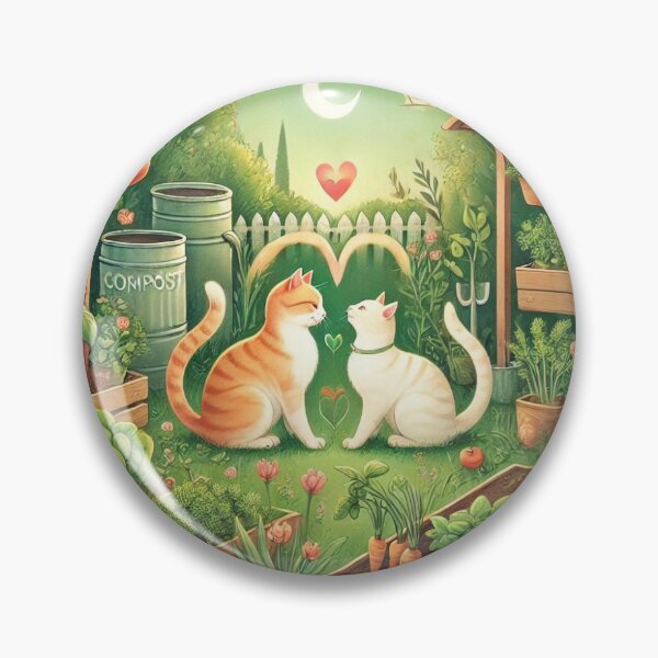 Item preview, "True Love in Nature: Cats in a Sustainable Garden" designed and sold by Milina3.