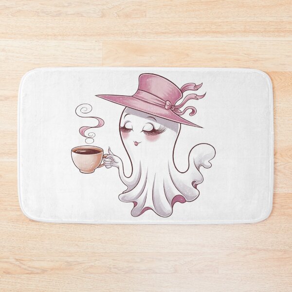 Item preview, Coffee ghost with cute pink hat  designed and sold by Ninonova-shop.