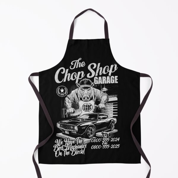 Item preview, Vintage Car Shop Design - The Chop Shop Design - Retro Boar Mascot - Classic 1950s Font - Muscle Car Graphic Tee designed and sold by ReFreshU Shop Designs.