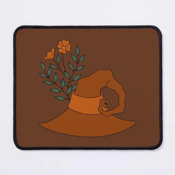 Item preview, Cute, Curly Orange Witch Hat with Flowers designed and sold by DappledMoon.