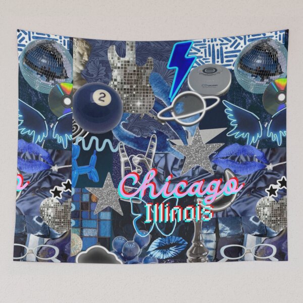 Item preview, Chicago Illinois COLLAGE designed and sold by dormsanddoodles.
