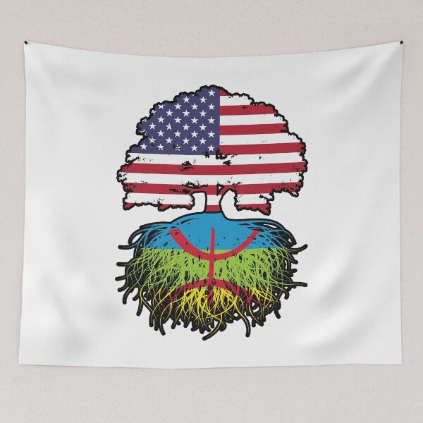 Item preview, Amazigh Berber American USA Tree Roots Flag designed and sold by FlagX.