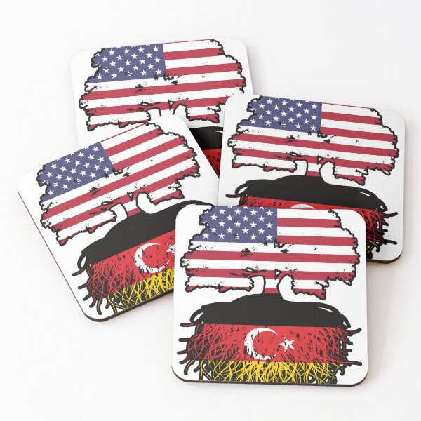 Item preview, Turkish German German Turks American USA Tree Roots Flag designed and sold by FlagX.