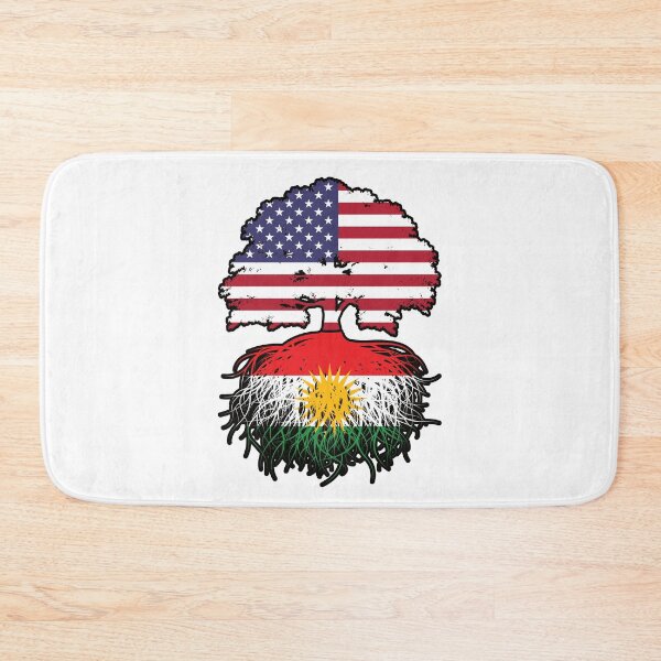 Item preview, Kurdistan Kurdish American USA Tree Roots Flag designed and sold by FlagX.