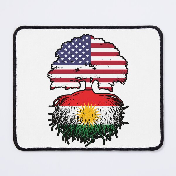 Item preview, Kurdistan Kurdish American USA Tree Roots Flag designed and sold by FlagX.
