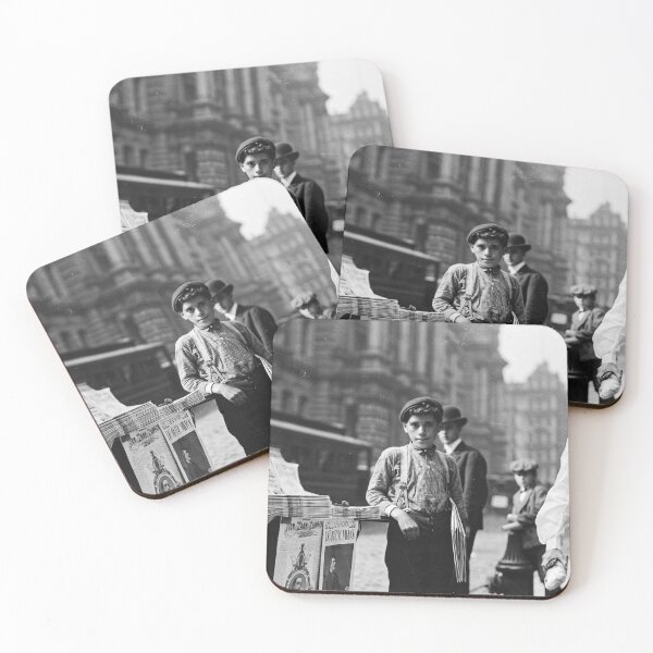 Item preview, Historical Chicago: Newsboy at the corner of Clark & Washington designed and sold by PopCultureArtShop.