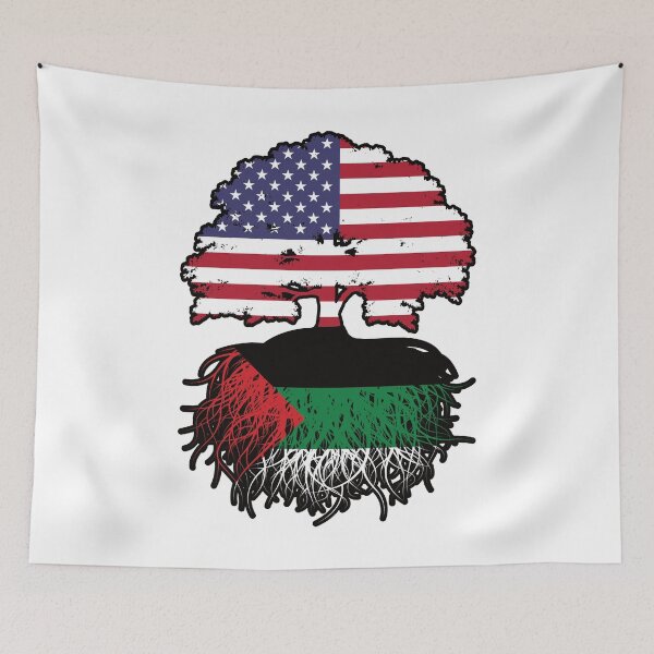 Item preview, Arabism Arab American USA Tree Roots Flag designed and sold by FlagX.
